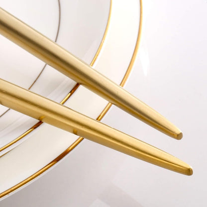 Salad Serving Matte Gold Utensils Set