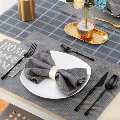 Vatican Matte Black Flatware Set 4PCS