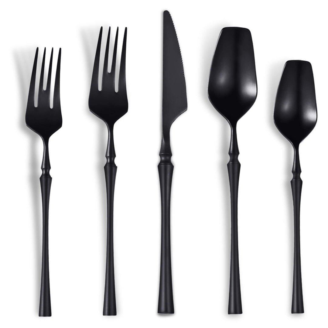 Vatican Matte Black Flatware Set