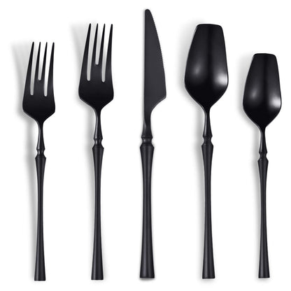 Vatican Matte Black Flatware Set