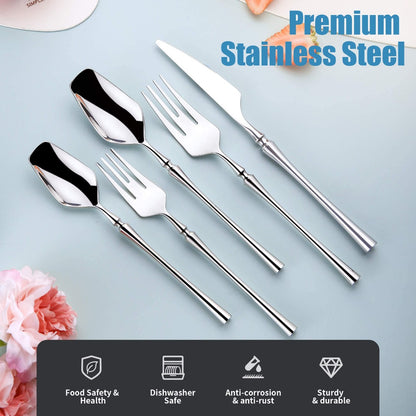 Vatican Glossy Silver Flatware Set