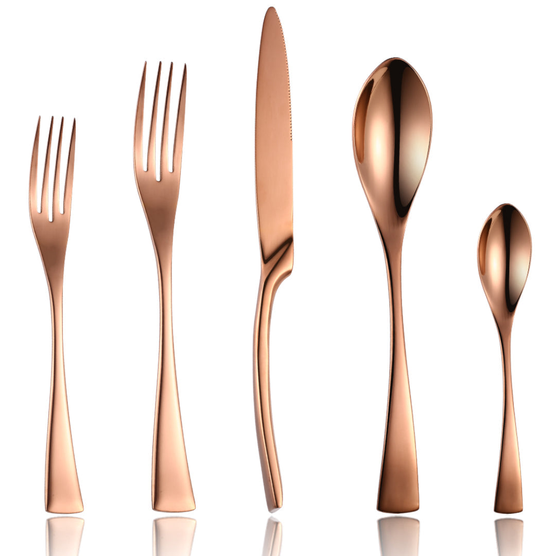Kaya Mirror Rose Gold Flatware