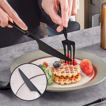 Vatican Matte Black Flatware Set 4PCS