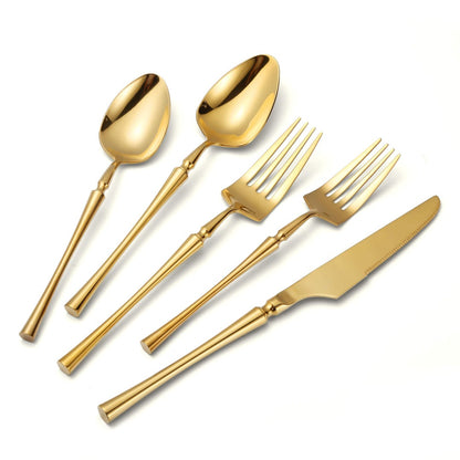Tower Glossy Gold Flatware Set
