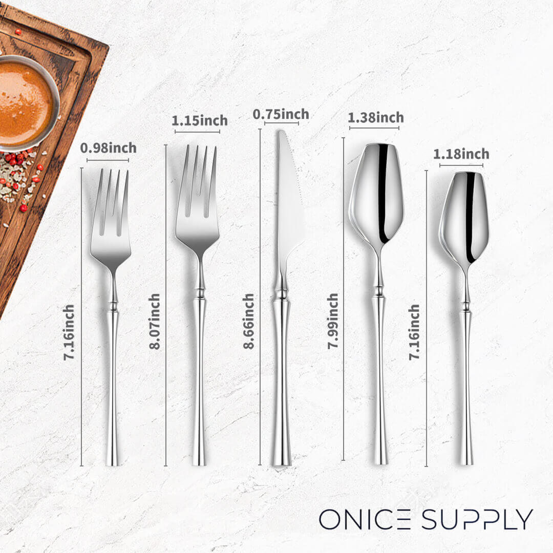 Vatican Glossy Silver Flatware Set