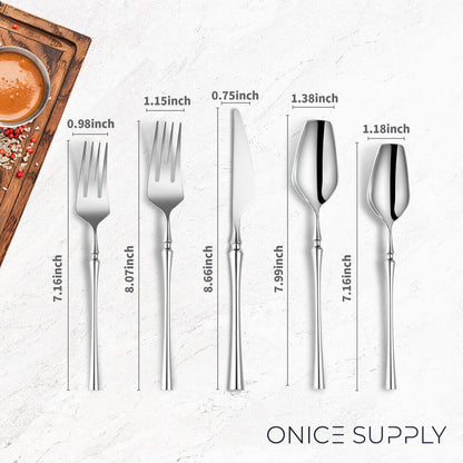 Vatican Glossy Silver Flatware Set