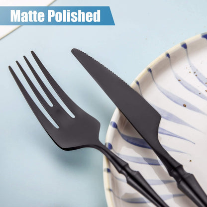 Vatican Matte Black Flatware Set