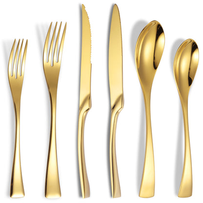 Kaya Mirror Gold Flatware