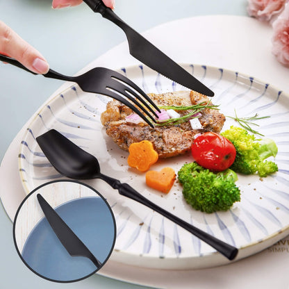 Vatican Matte Black Flatware Set