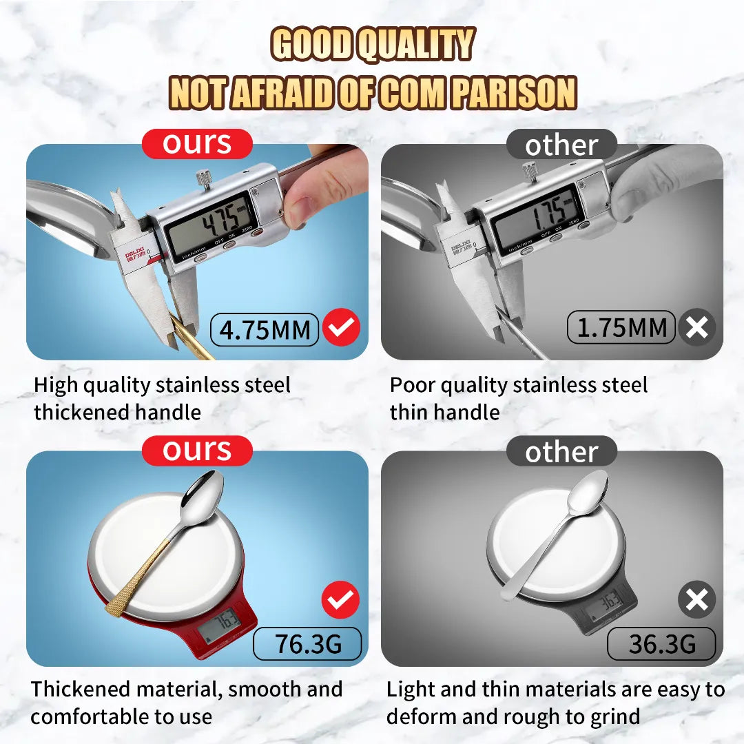 Hammered Glossy Silver Gold Flatware Set