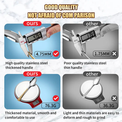 Hammered Glossy Silver Gold Flatware Set