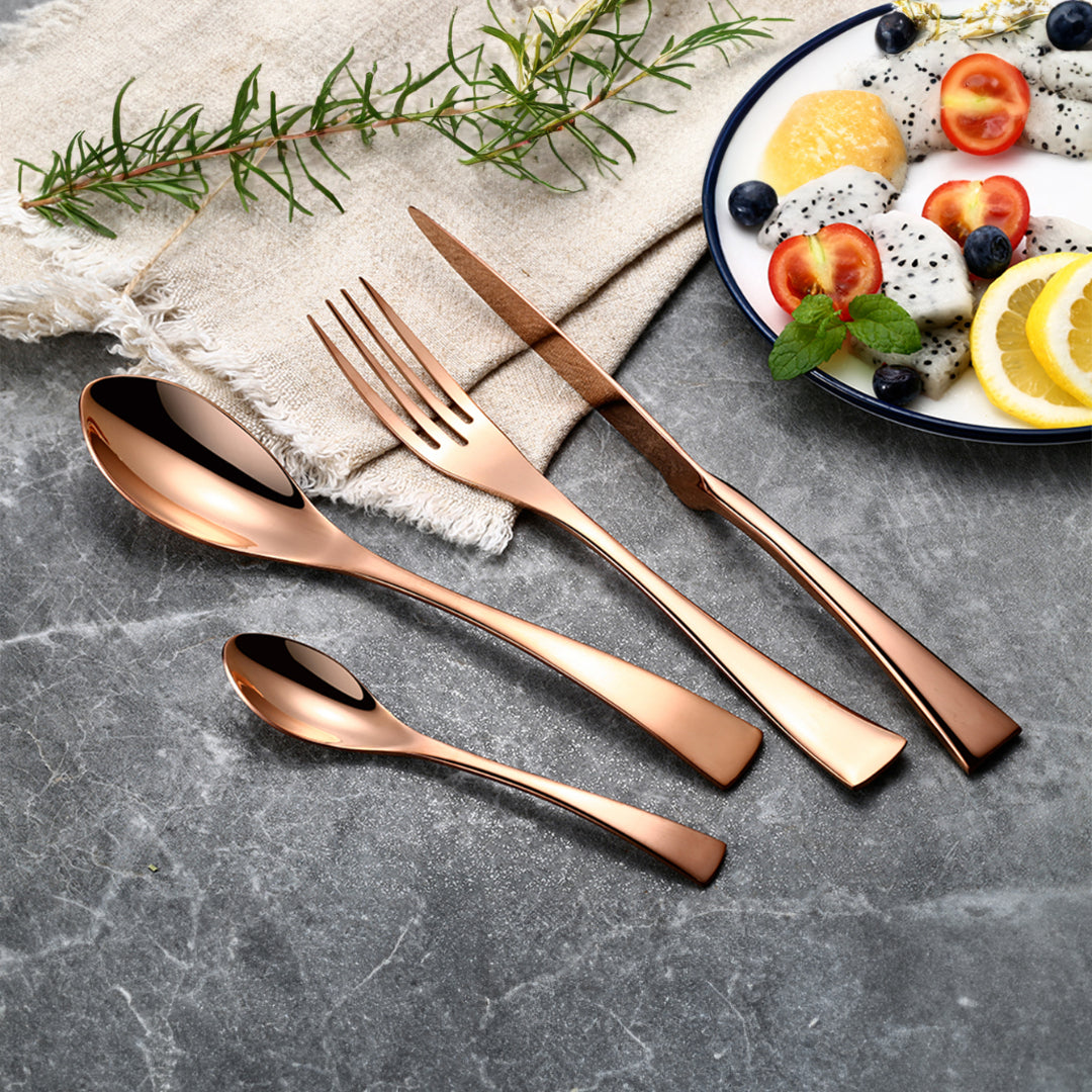 Kaya Mirror Rose Gold Flatware