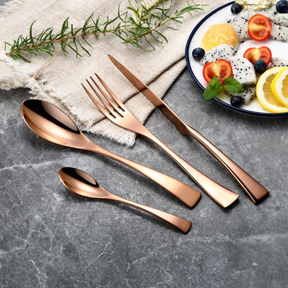 Kaya Mirror Rose Gold Flatware