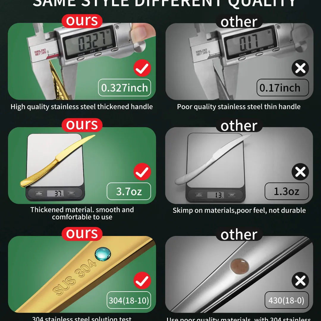 Astal Hammered Glossy Gold Flatware Set