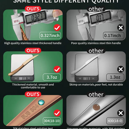 Astal Hammered Glossy Rose Gold Flatware Set