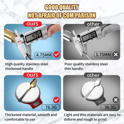 Hammered Glossy Black Gold Flatware Set