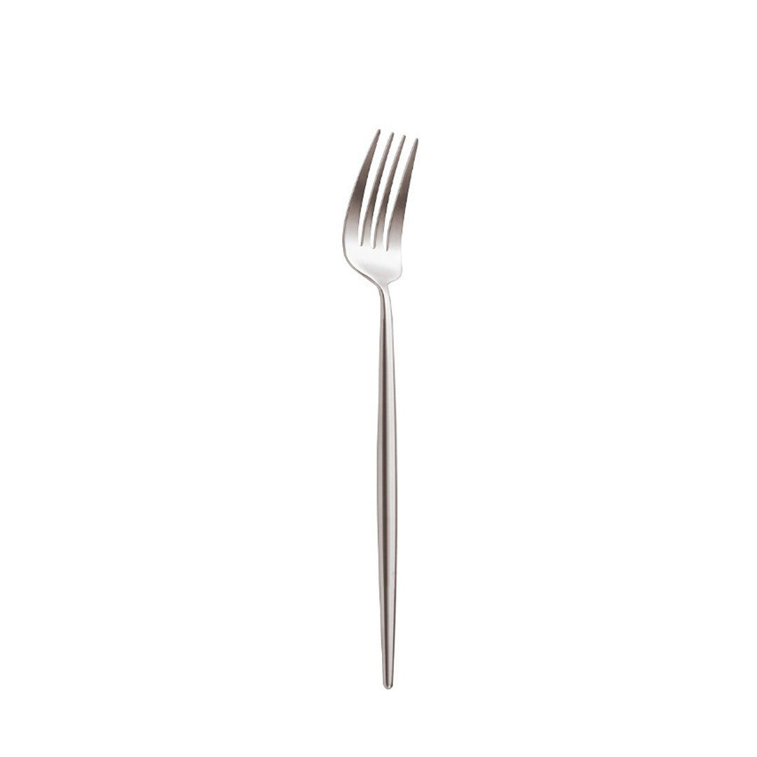 Minimalist Matte Silver Flatware Set