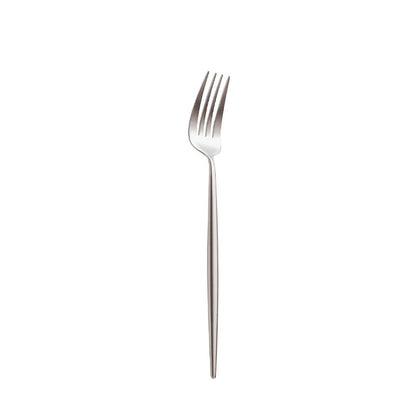Minimalist Matte Silver Flatware Set
