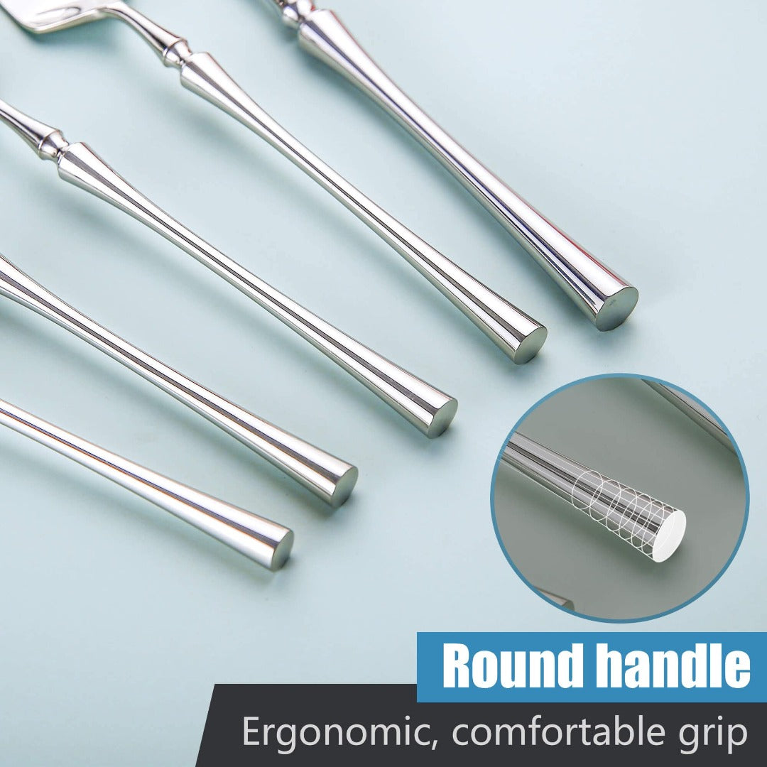 Vatican Glossy Silver Flatware Set