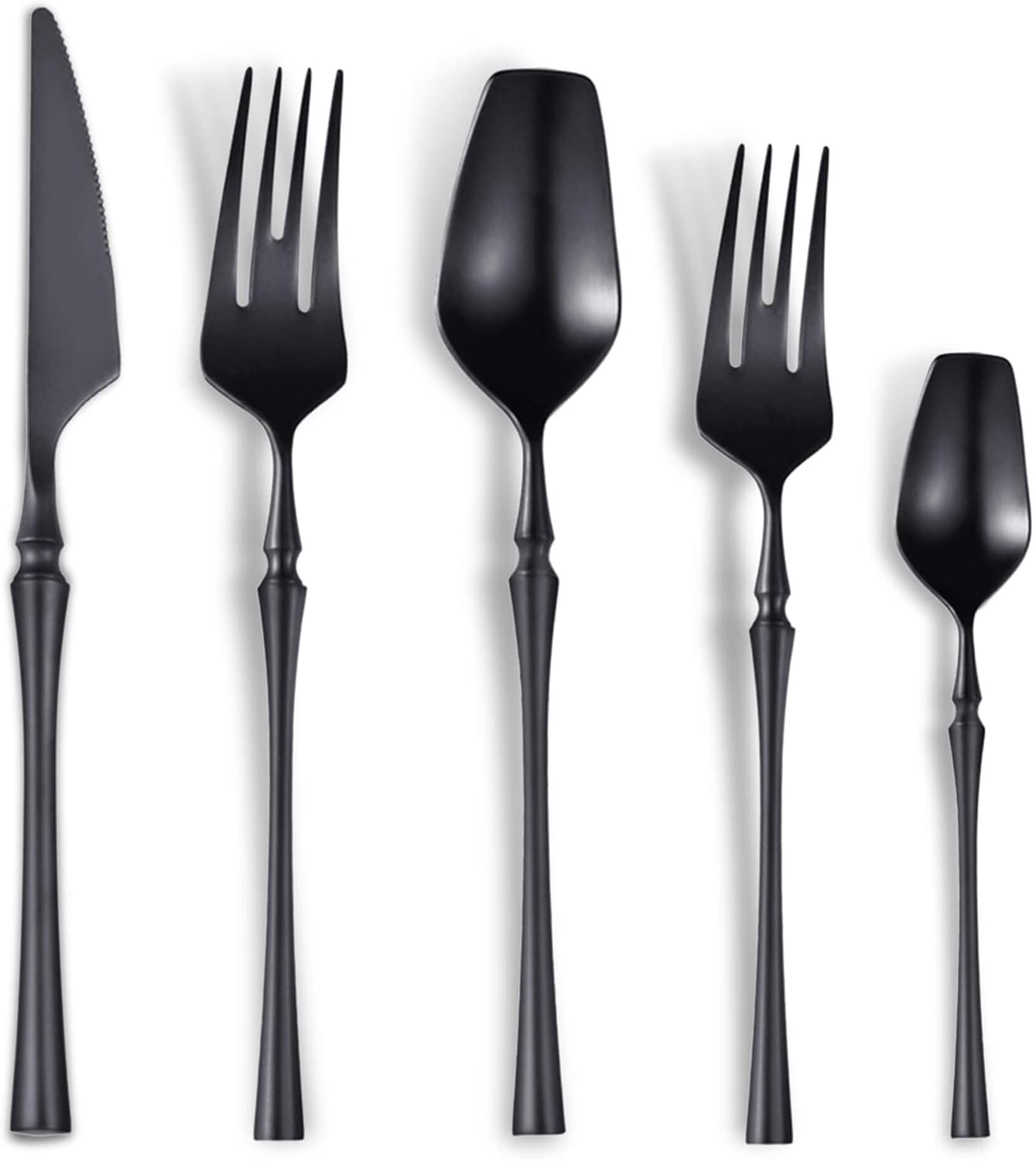 Vatican Matte Black Flatware Set With Tea Spoon
