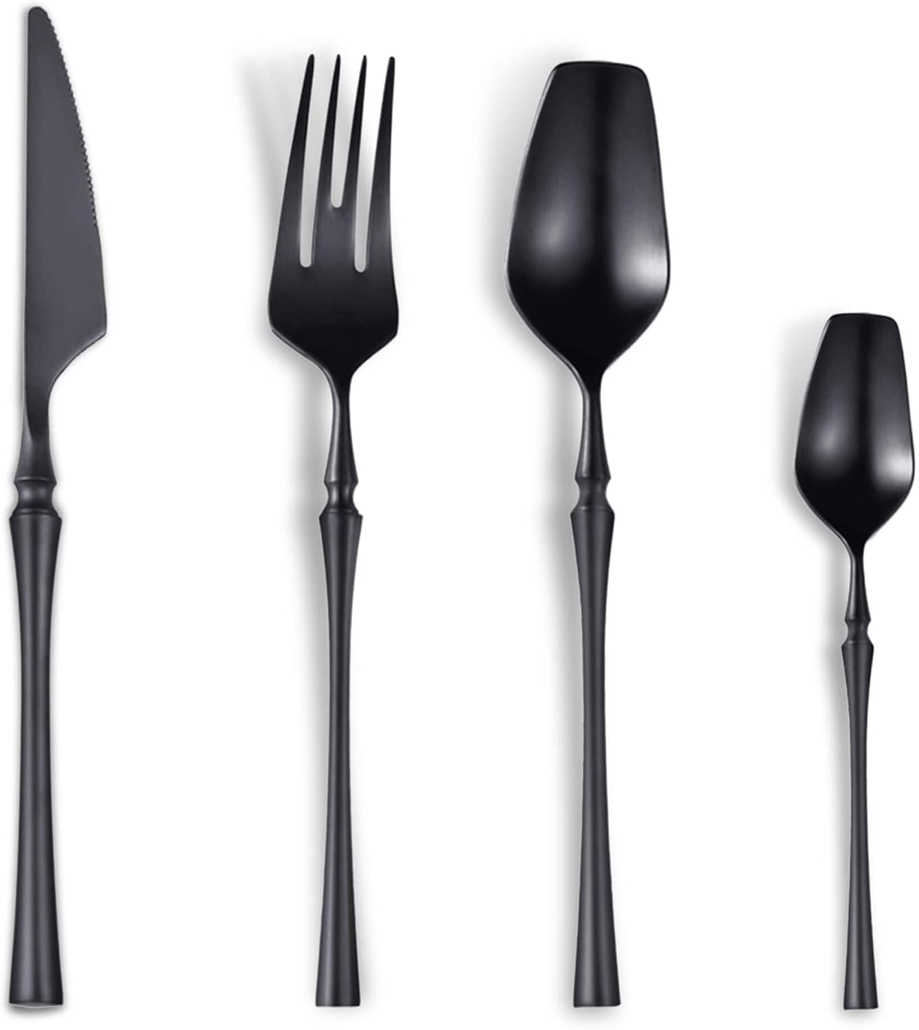 Vatican Matte Black Flatware Set 4PCS