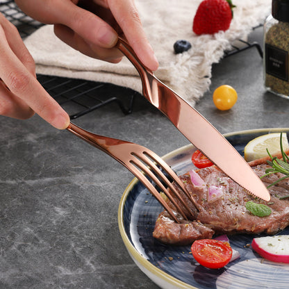 Kaya Mirror Rose Gold Flatware