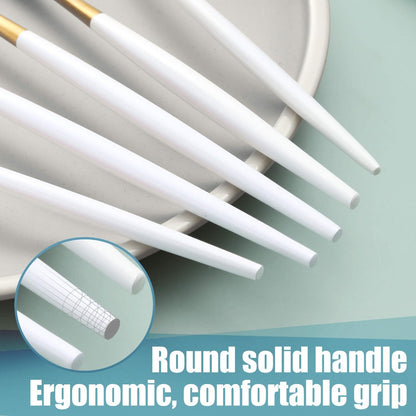 Minimalist Matte White Gold Flatware Set