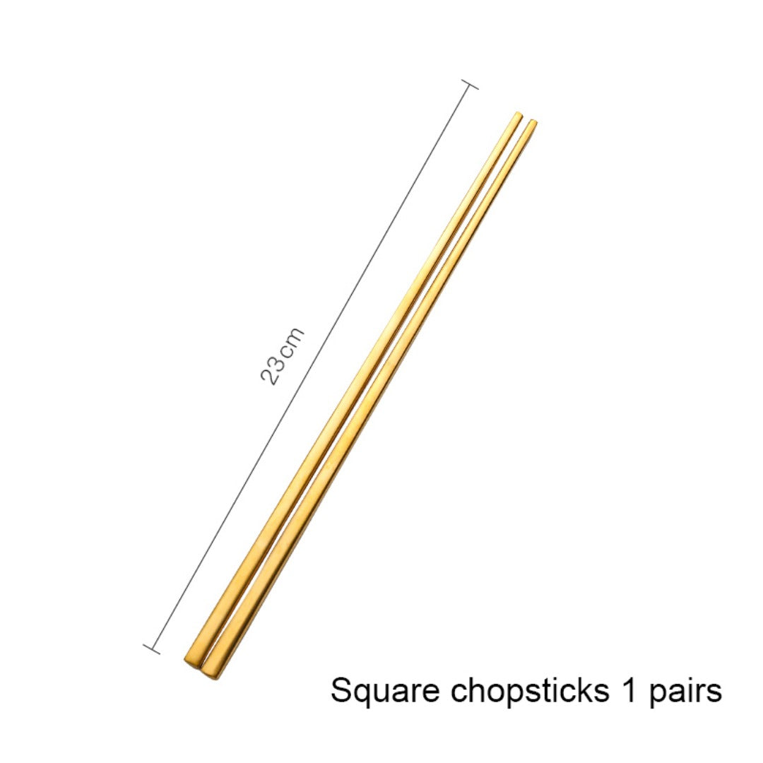 Minimalist Matte Gold Flatware Set