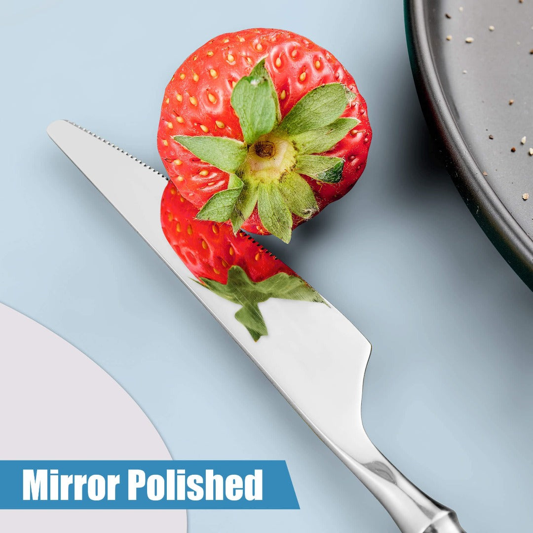 Vatican Glossy Silver Flatware Set