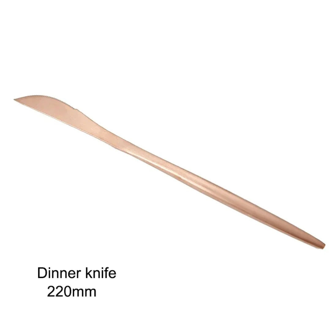 Minimalist Matte Rose Gold Flatware Set