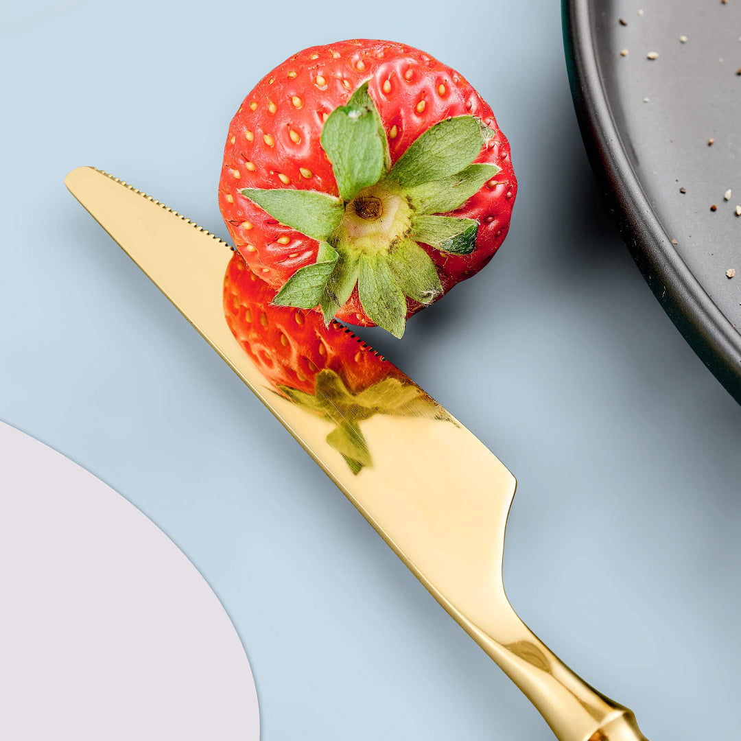 Vatican Glossy Gold Flatware Set