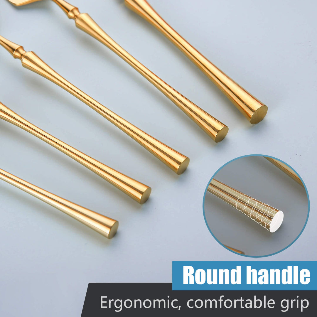 Vatican Glossy Gold Flatware Set