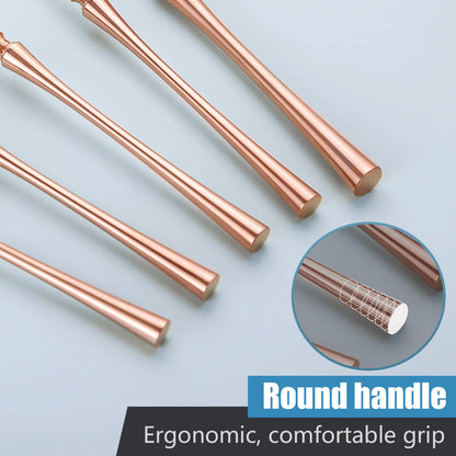 Vatican Glossy Rose Gold Flatware Set