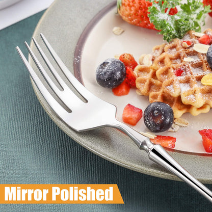 Vatican Glossy Silver Flatware Set With Tea Spoon