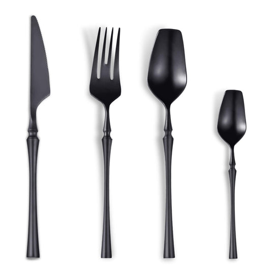 Vatican Matte Black Flatware Set 4PCS
