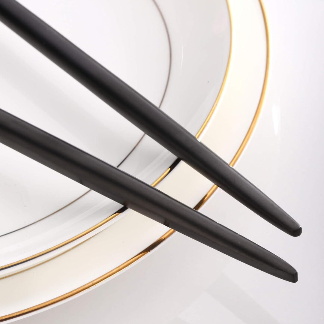 Salad Serving Matte Black Utensils Set