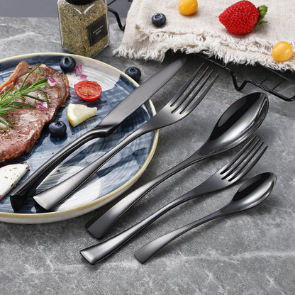 Kaya Mirror Black Flatware