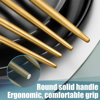 Minimalist Matte Gold Flatware Set