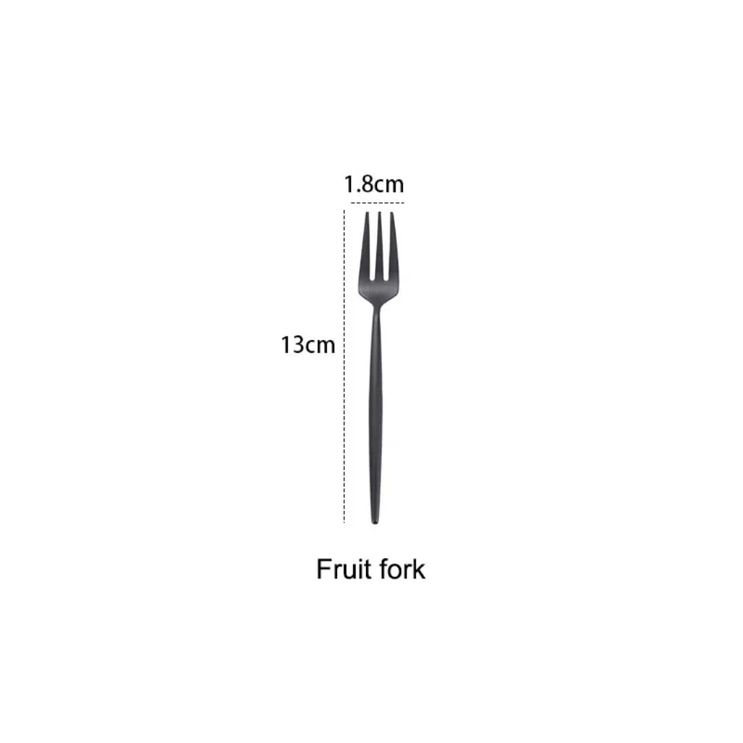 Minimalist Matte Black Flatware Set