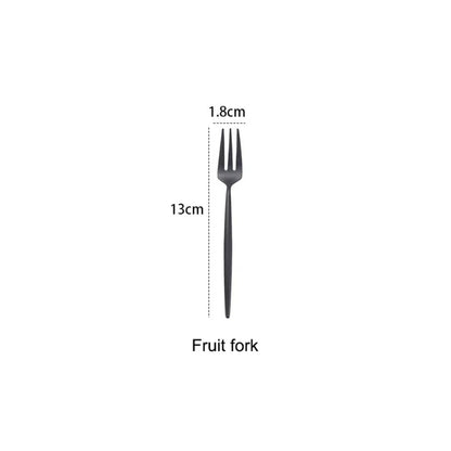 Minimalist Matte Black Flatware Set