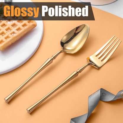 Tower Glossy Gold Flatware Set