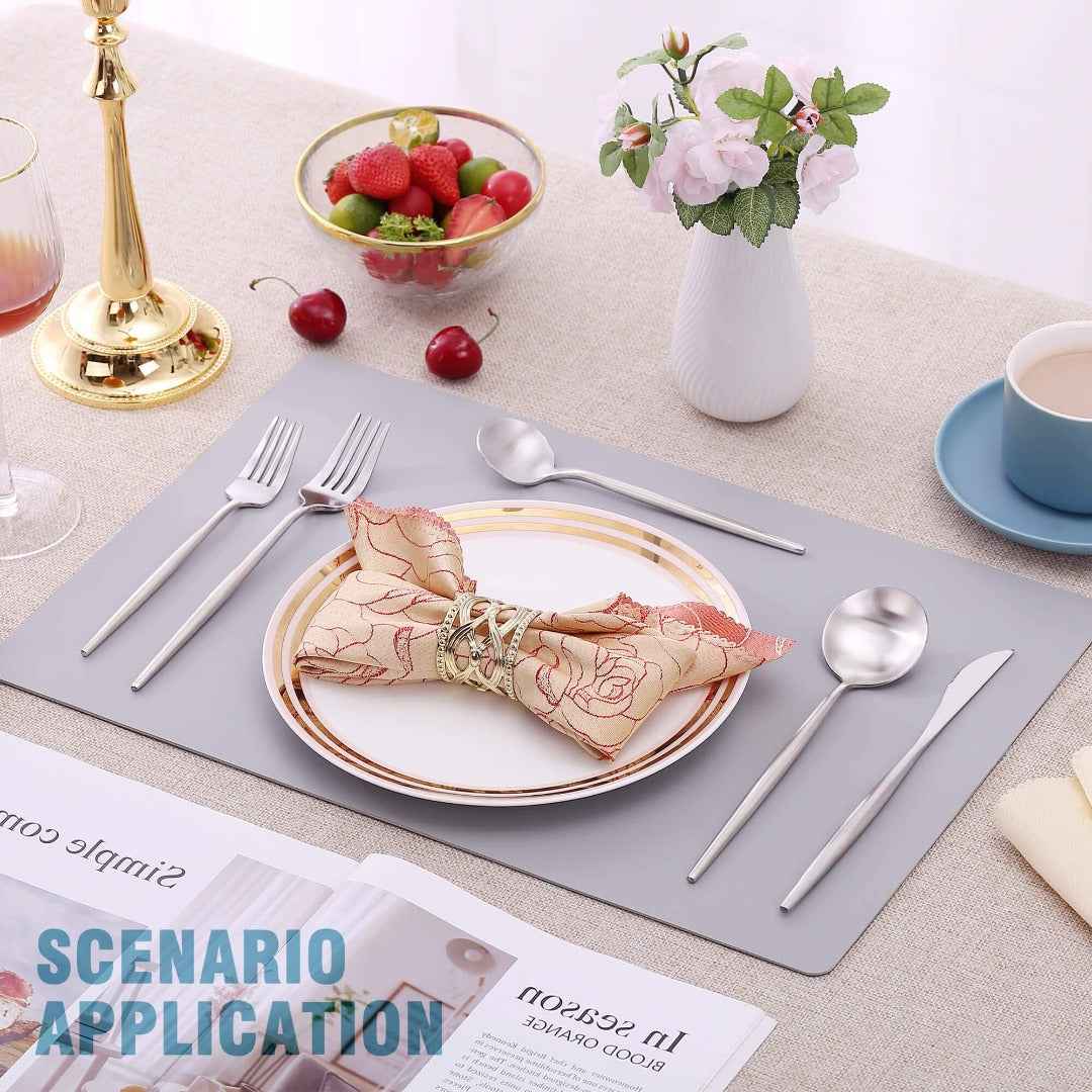 Minimalist Matte Silver Flatware Set