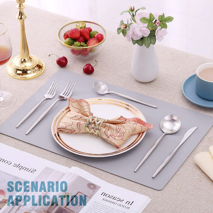 Minimalist Matte Silver Flatware Set