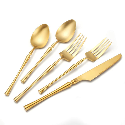 Tower Matte Gold Flatware Set