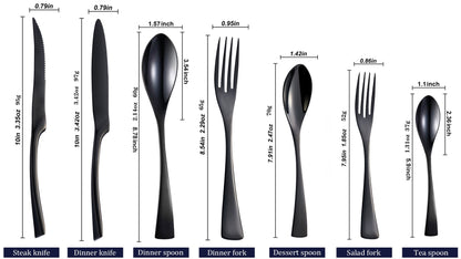 Kaya Mirror Black Flatware
