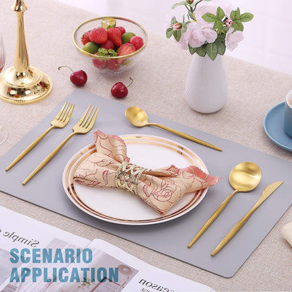 Minimalist Matte Gold Flatware Set