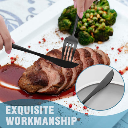 Minimalist Matte Black Flatware Set