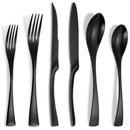 Kaya Mirror Black Flatware