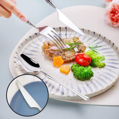 Vatican Glossy Silver Flatware Set