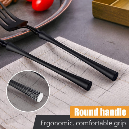 Vatican Matte Black Flatware Set 4PCS